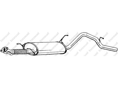 Rear Muffler, See accessories list for additionally required parts:  