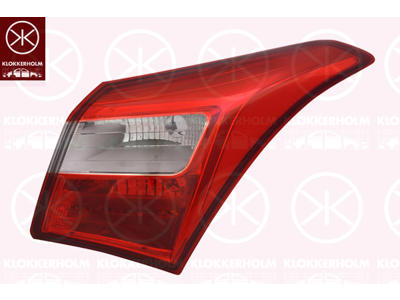 Tail Light Assembly, without bulb holder, Right, Outer section