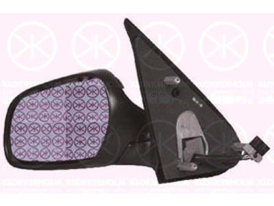 Exterior Mirror, w/primer, Blue-tinted, for electric mirror adjustment, Aspherical, Heatable, Left, Connector Shape: angular, Number of pins: 5