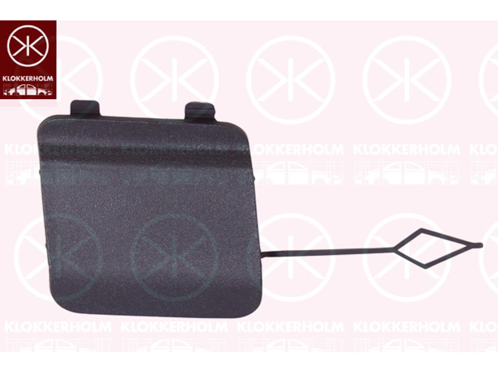 Flap, tow hook, Front, black