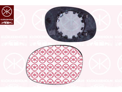 Mirror Glass, exterior mirror, Convex, Heatable, Left