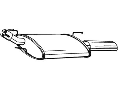 Rear Muffler, See accessories list for additionally required parts:  