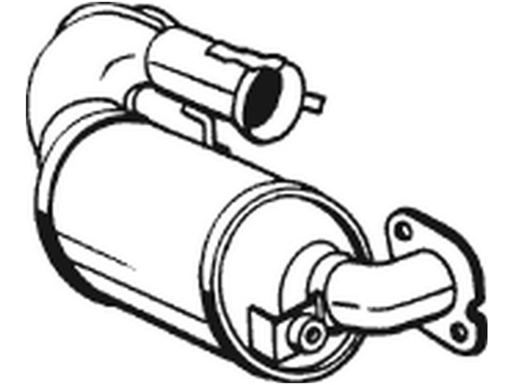 Catalytic Converter, with mounting parts, Euro 4