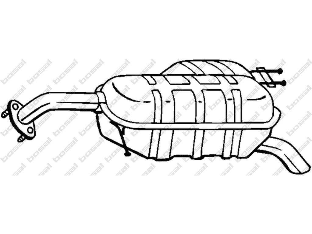 Rear Muffler, See accessories list for additionally required parts:  