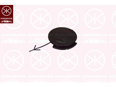 Flap, tow hook, Front, black