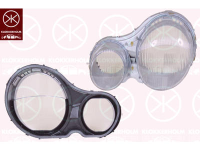 Diffusing Lens, headlight, H7/H7, Hella, Left