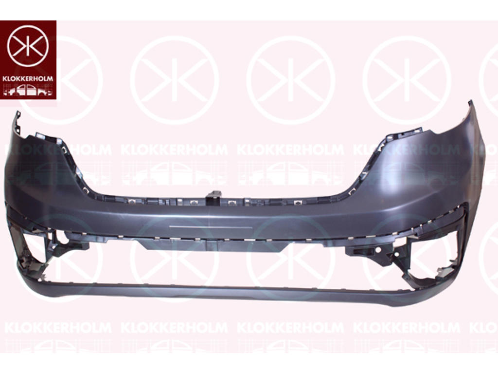 Bumper, Front, Grained, black, Version: VAN