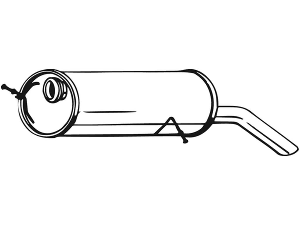 Rear Muffler, See accessories list for additionally required parts:  