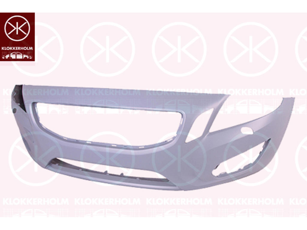 Stötfångare, Standard, Fram, med hål för spolmunstycke, m/grundlack