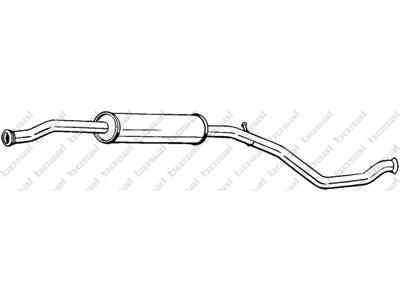 Centre Muffler, See accessories list for additionally required parts:  