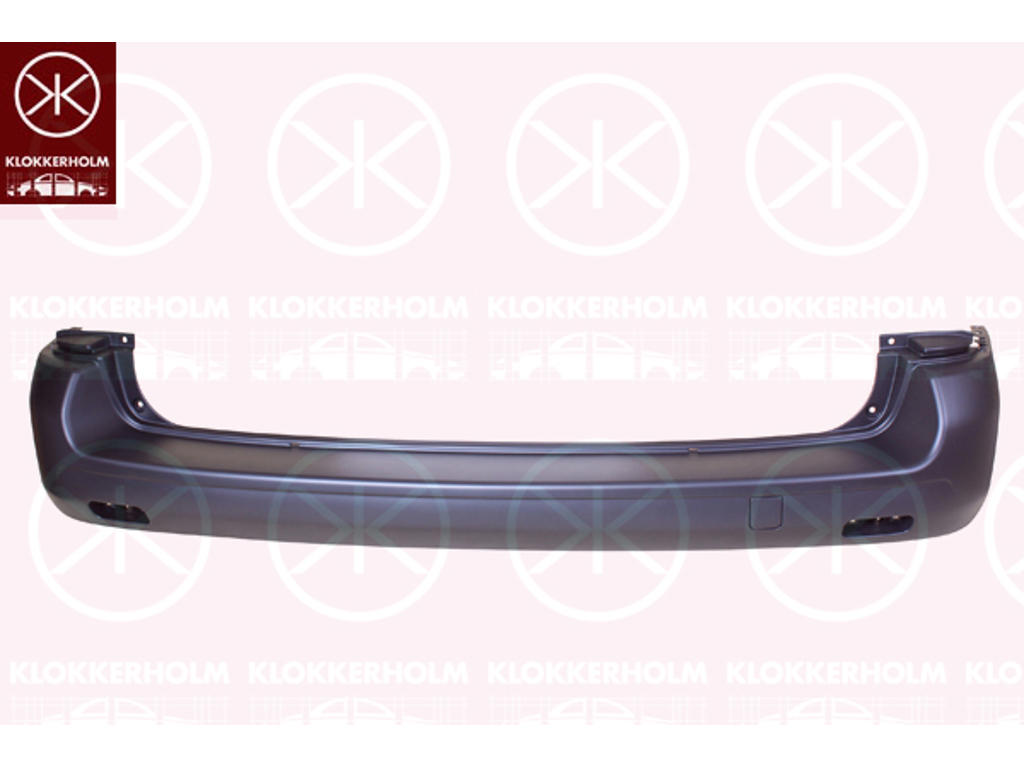 Bumper, short, w/primer, Rear