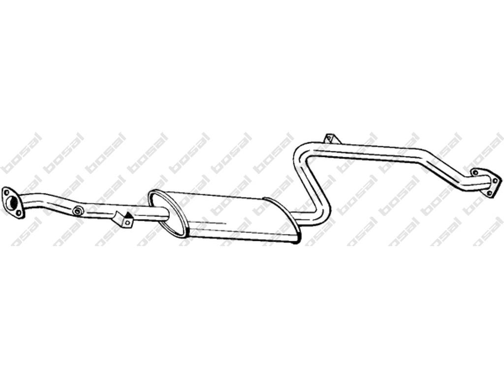 Centre Muffler, See accessories list for additionally required parts:  