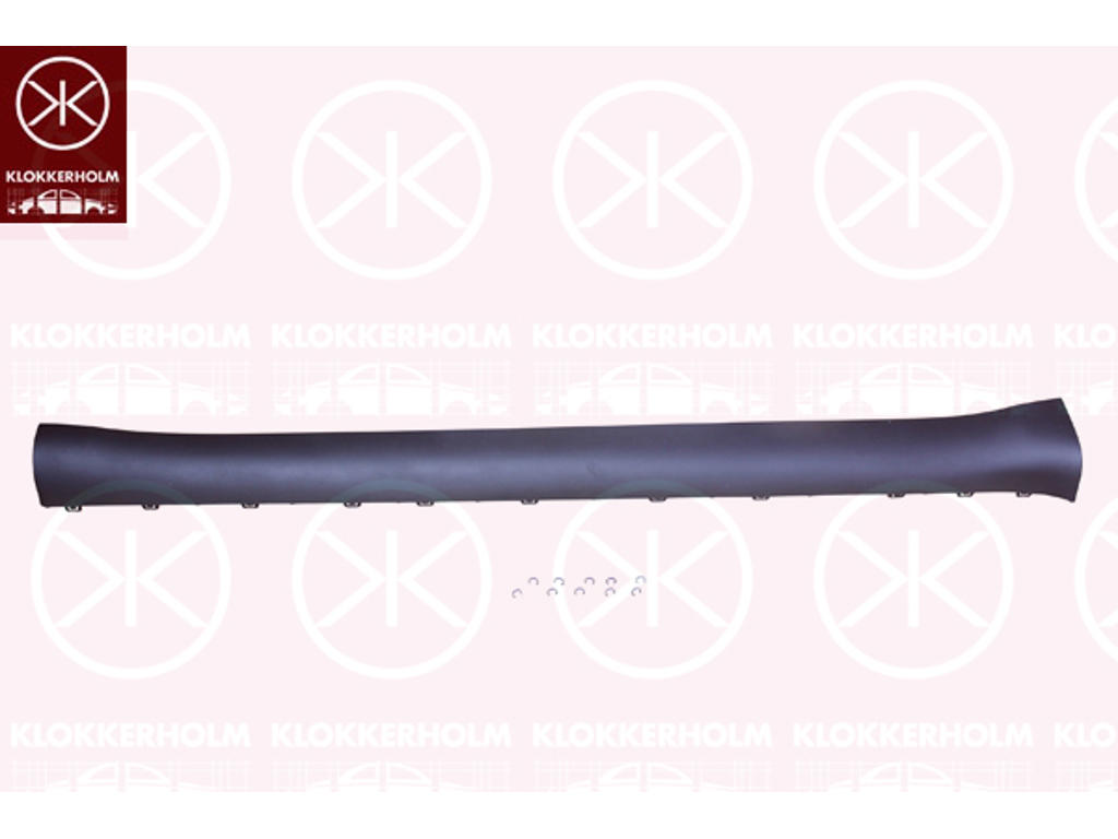 Trim/Protection Strip, quarter panel, Front, Grained, black, Right