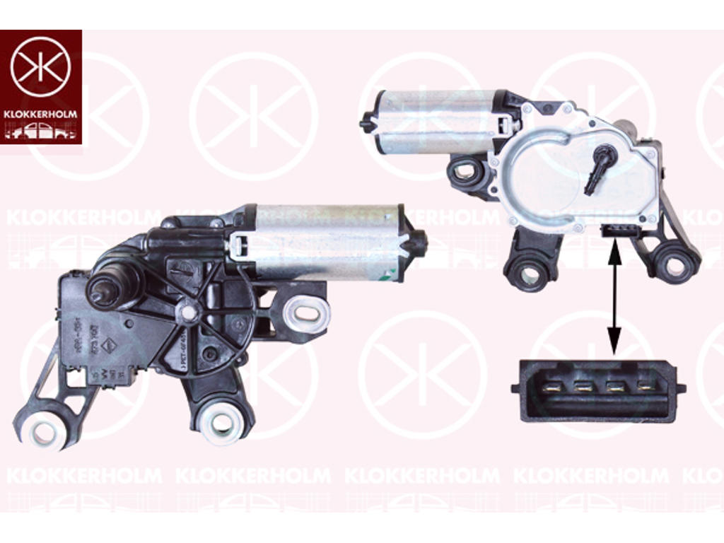 Wiper Motor, Rear, Voltage [V]: 12