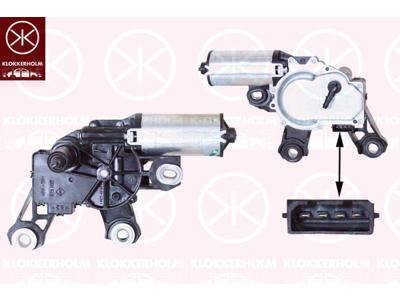 Wiper Motor, Rear, Voltage [V]: 12