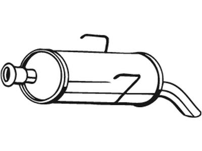 Rear Muffler, See accessories list for additionally required parts:  