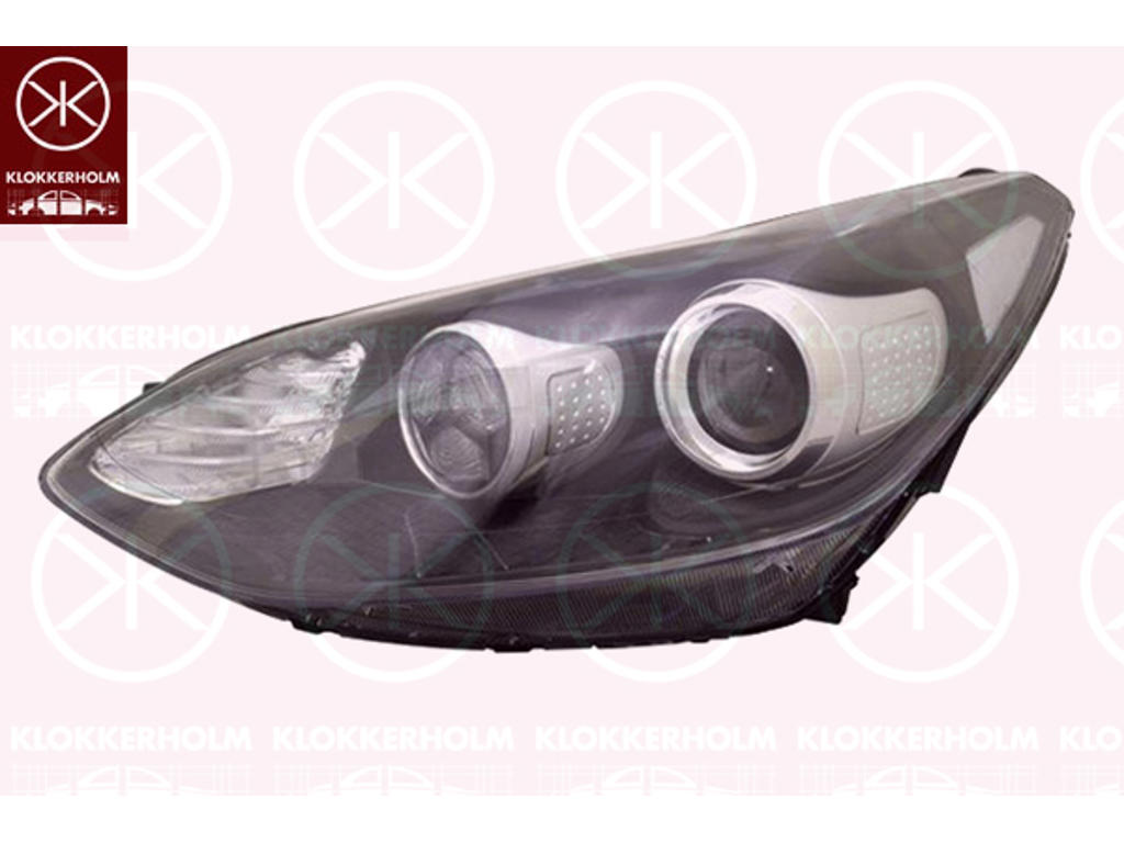 Huvudstrålkastare, Vänster, HB3, PY21W, med varselljus (LED), Husets färg: svart, med stäämotor för lysviddsreglering