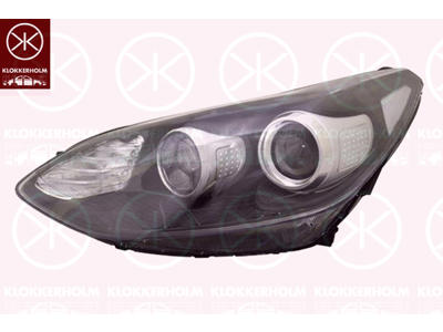 Huvudstrålkastare, Höger, HB3, PY21W, med varselljus (LED), Husets färg: svart, med stäämotor för lysviddsreglering