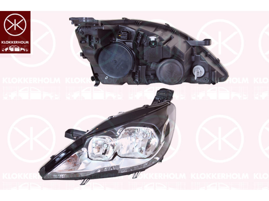 Headlight, H7/HB3, with motor for headlamp levelling, Right, Illuminance [lx]: 17.5