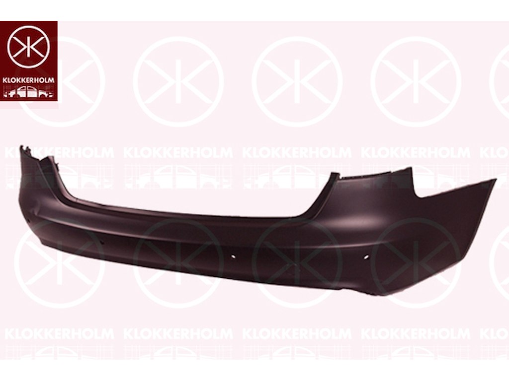 Bumper, w/primer, Rear, with hole(s) for park distance control, not for vehicle equipment line/variant: S-LINE