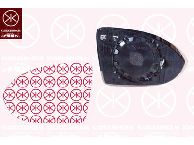 Mirror Glass, exterior mirror, Left, Number of pins: 2, Heatable, Aspherical