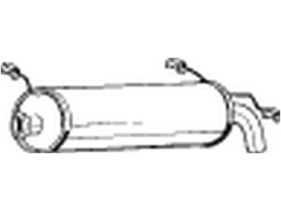 Rear Muffler, See accessories list for additionally required parts:  