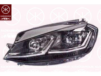 Ajovalo, LED, Oikea, mutkavaloilla AFS, Päiväajovalolla (LED), ilman LED-ohjainta vilkuille, Ilman LED-ohjainta huomio-/äärivaloille, ilman LED-ohjainta kauko-/lähivaloille, Valokorkeussäätimen moottorilla, Ei varustelumuunnoksille: GTI, GTE, R, Hell