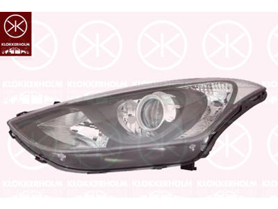 Headlight, Left, H7/H7/H7, with dynamic bending light, Optical Impression: black, with motor for headlamp levelling