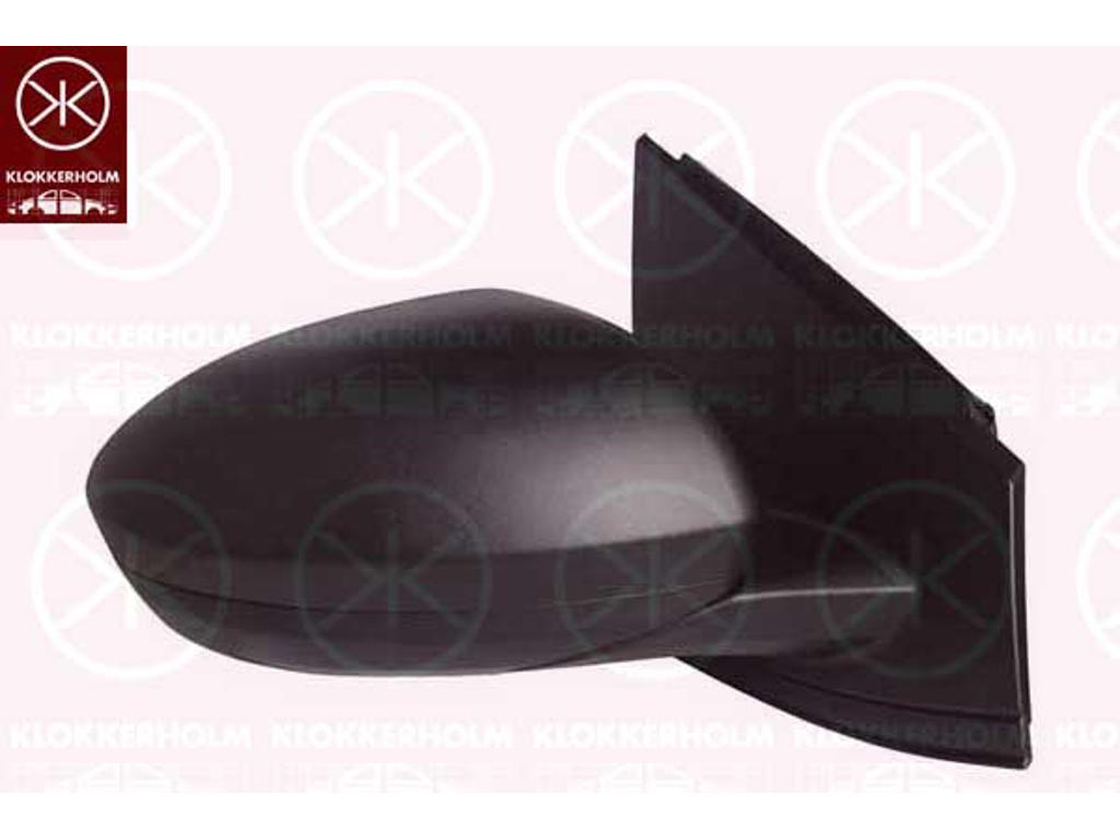 Exterior Mirror, Right, Control: cable pull, Convex, black