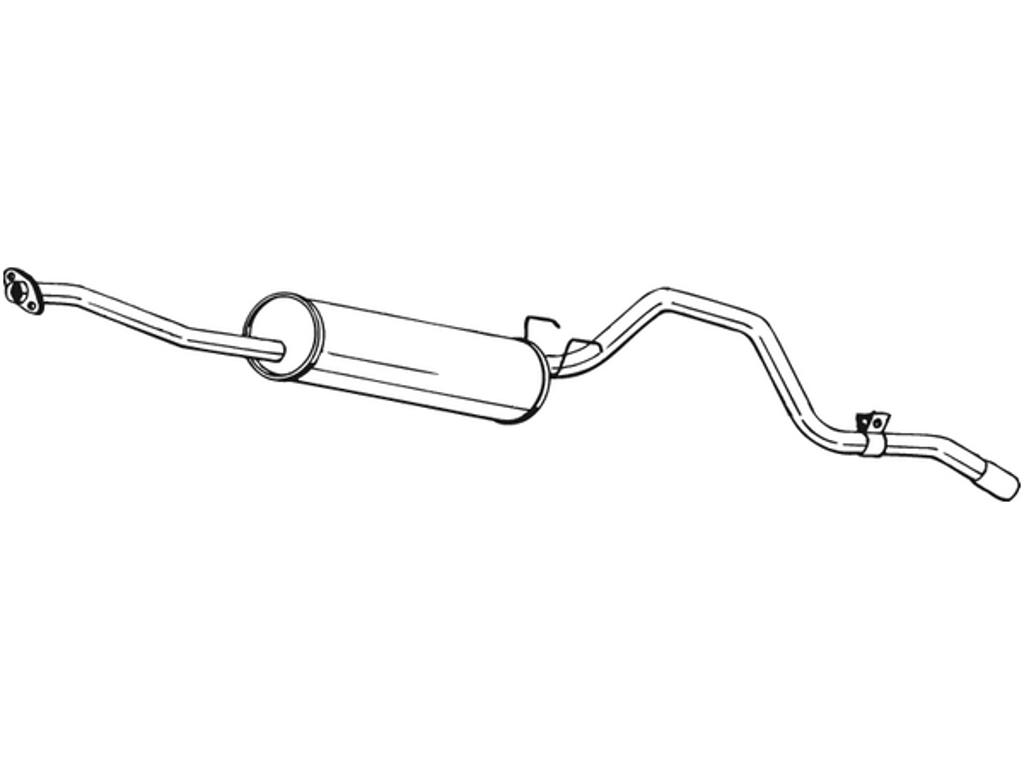 Rear Muffler, See accessories list for additionally required parts:  