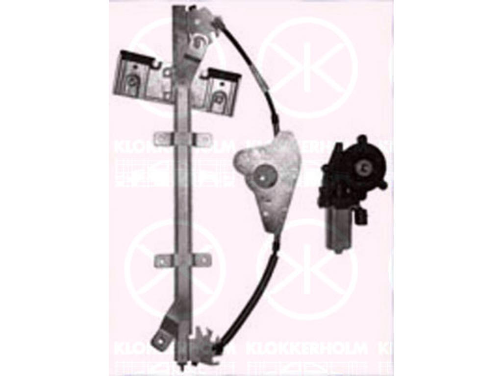 Window Regulator, 4-dr, with electric motor, Electric, Left Front