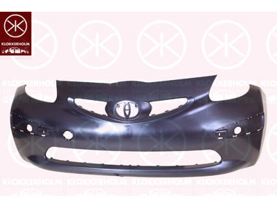 Bumper, Front, Smooth, black