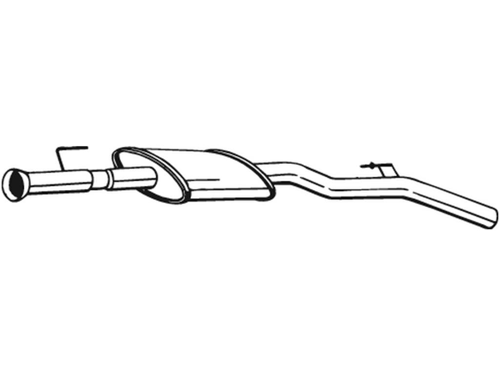 Centre Muffler, See accessories list for additionally required parts:  