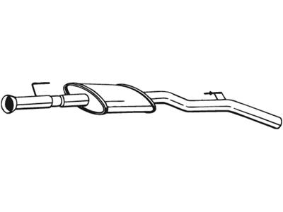 Centre Muffler, See accessories list for additionally required parts:  