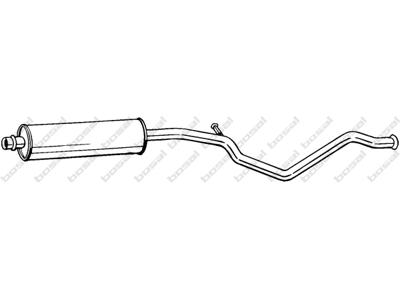 Centre Muffler, See accessories list for additionally required parts:  