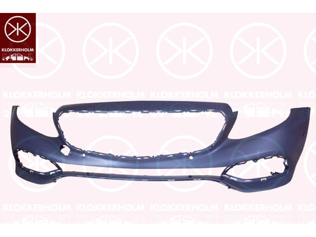 Bumper, w/primer, with hole(s) for park assist (parallel parking), AVANTGARDE, Front, Number of bores: 6