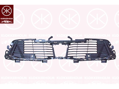 Ventilation Grille, bumper, Front, black, with hole(s) for park distance control, Lower Section
