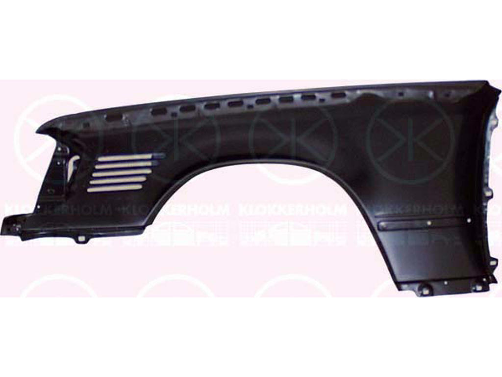 Wing, Turbo, with ventilation slots, Right Front, with holes for trim/protective strip, without hole for direction indicator