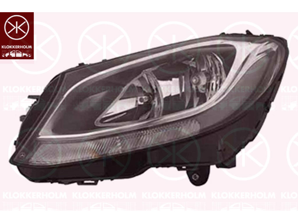 Headlight, Right, Model Year to: 2018, H7/H7, with motor for headlamp levelling