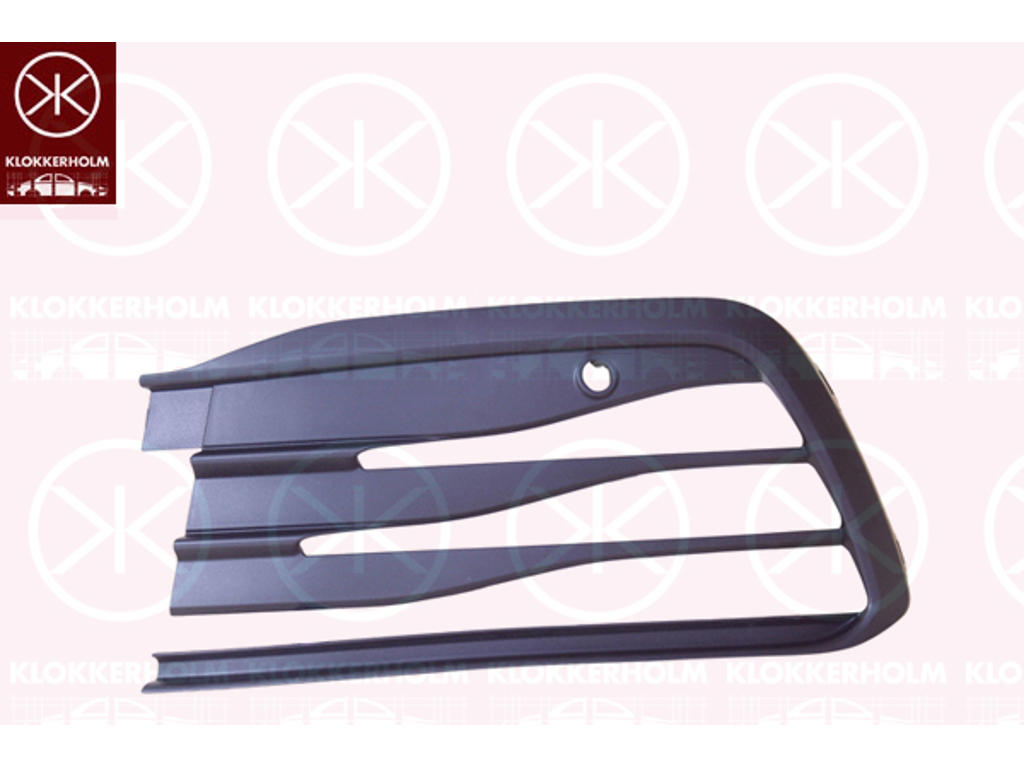 Radiator Grille, black, Right Front, with hole(s) for park distance control