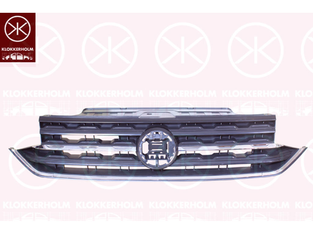 Grille de radiateur, chrome/noir