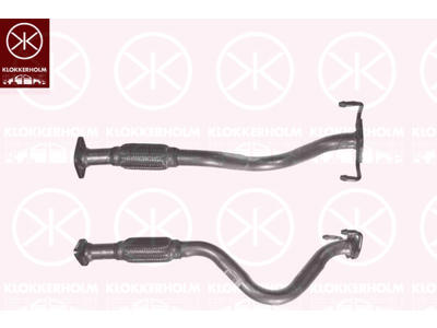 Exhaust Pipe, Front, for vehicles with catalytic converter