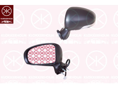 Exterior Mirror, Left, for electric mirror adjustment, Electronically foldable, Number of pins: 9, with indicator, Heatable, w/primer, Aspherical