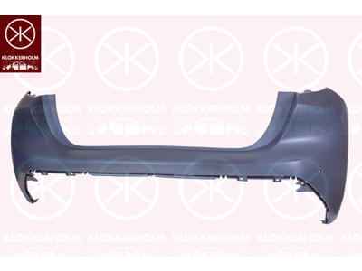 Bumper, w/primer, Rear, with hole(s) for park distance control