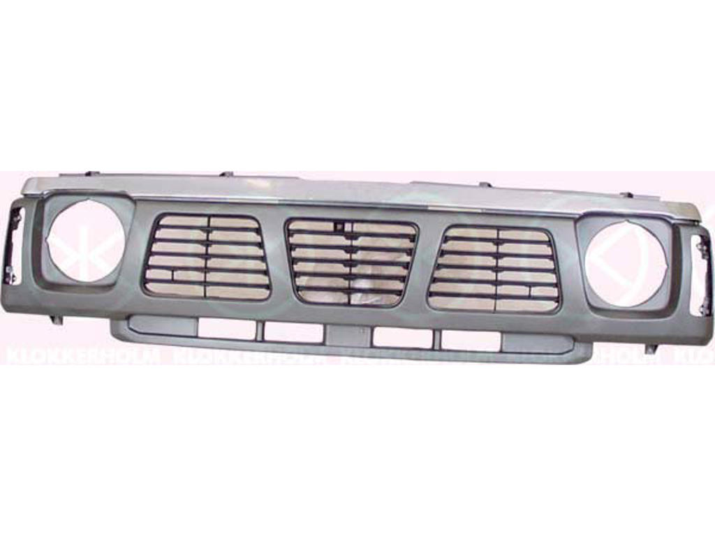 Kølergitter, med liste, krom, sølv