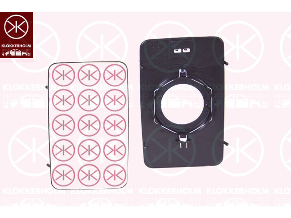 Mirror Glass, exterior mirror, Convex, Heatable, Upper section, both sides