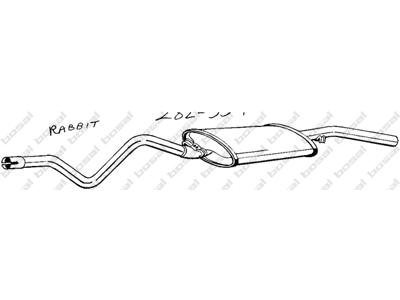 Centre Muffler, See accessories list for additionally required parts:  