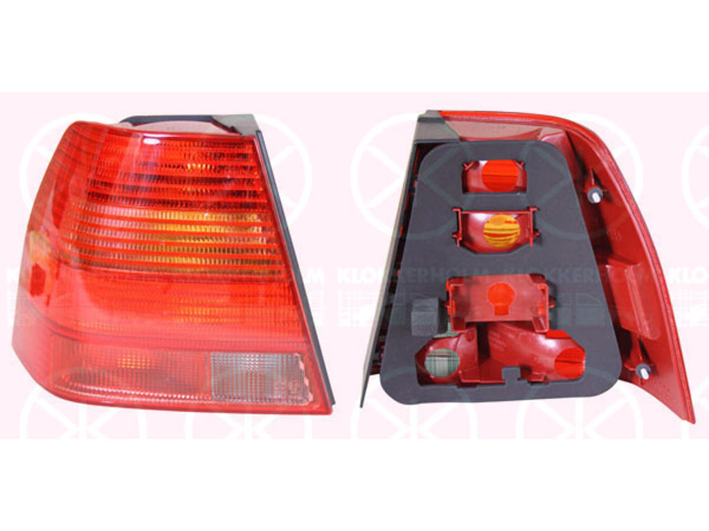 Tail Light Assembly, without bulb holder, red, Right
