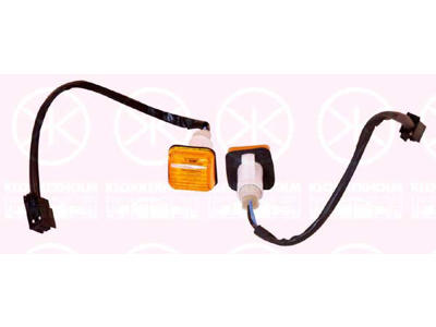 Direction Indicator, with bulb holder, yellow, lateral installation