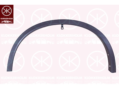 Flaring, wing, Plastic, Right Front, black